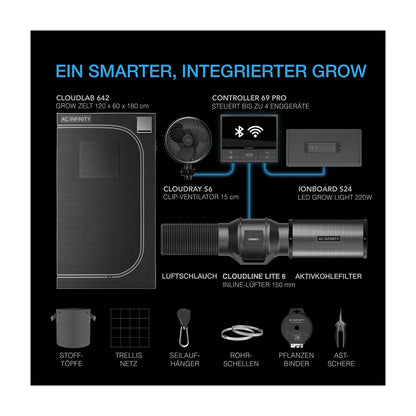 AC Infinity - Advanced Grow Zelt-System 60x120x180 | 3 Pflanzen