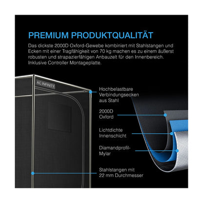 AC Infinity - Advance Grow Zelt-System PRO 150x150x200 (6 Pflanzen)