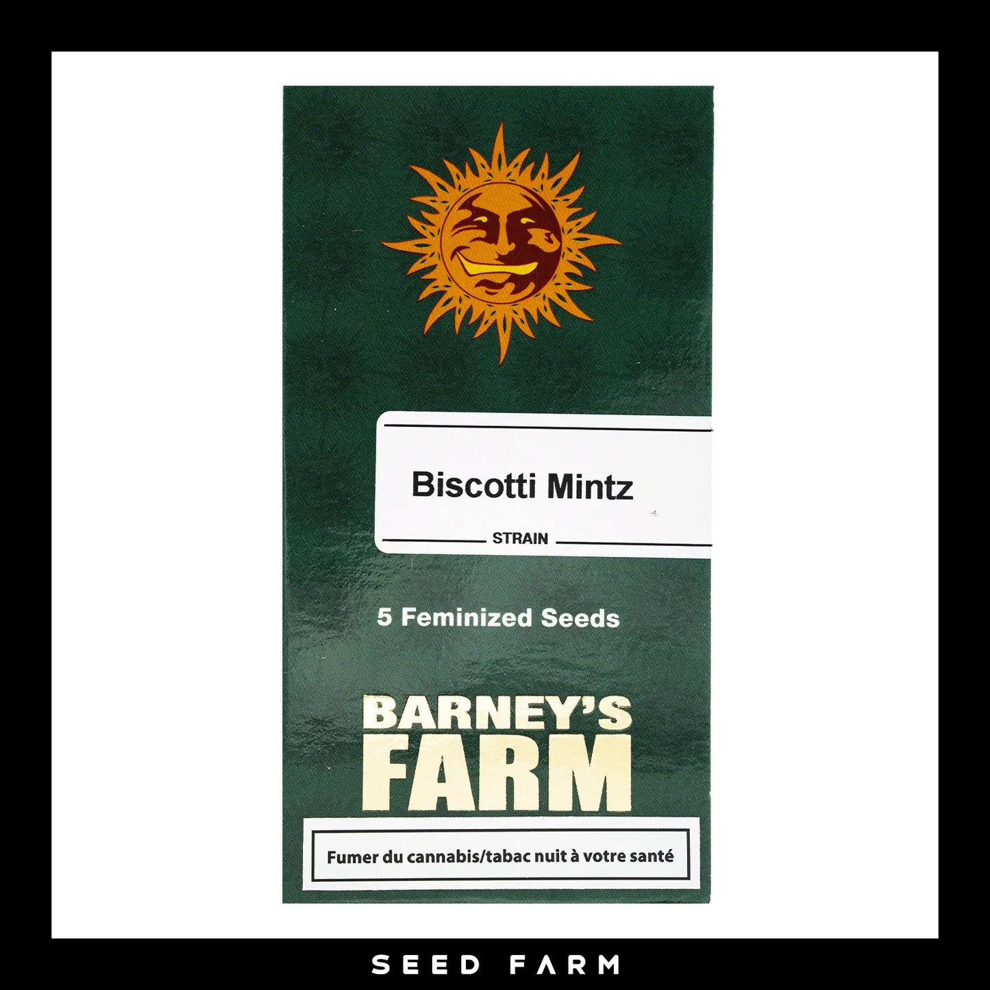 Barneys Farm Biscotti Mintz feminisierte Cannabis Samen, 5 Stück, Vorderansicht
