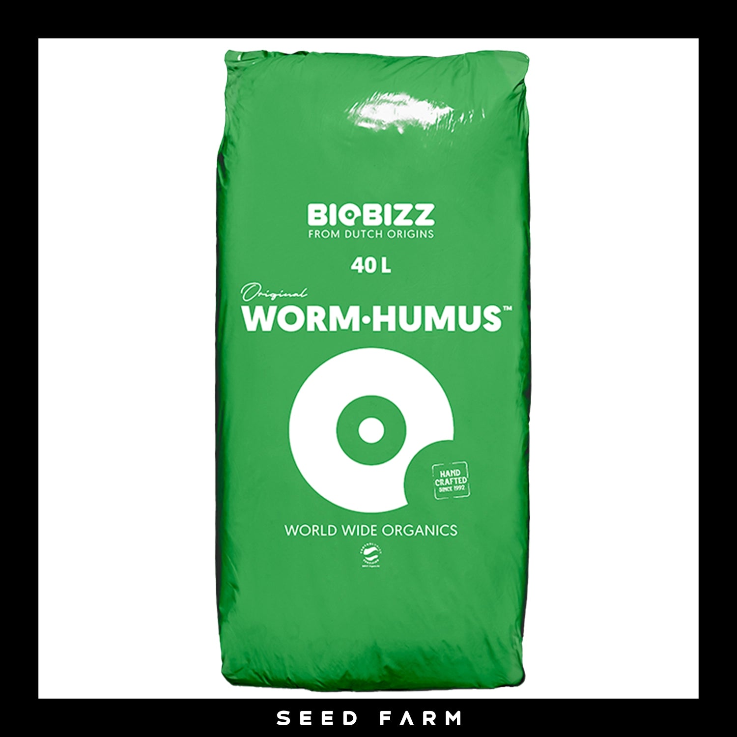 BioBizz, Worm Hummus, 40l Sack, Vorderansicht