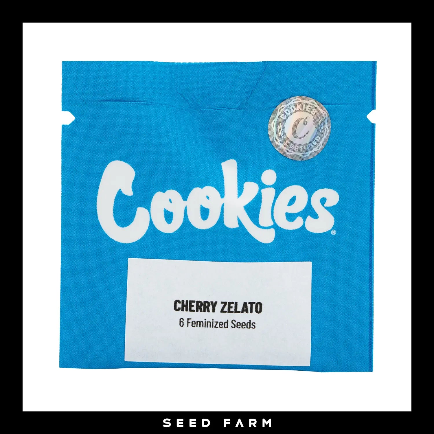 Cookies, Cherry Zelato, feminisierte Cannabis Samen, 6 Stück, Vorderansicht