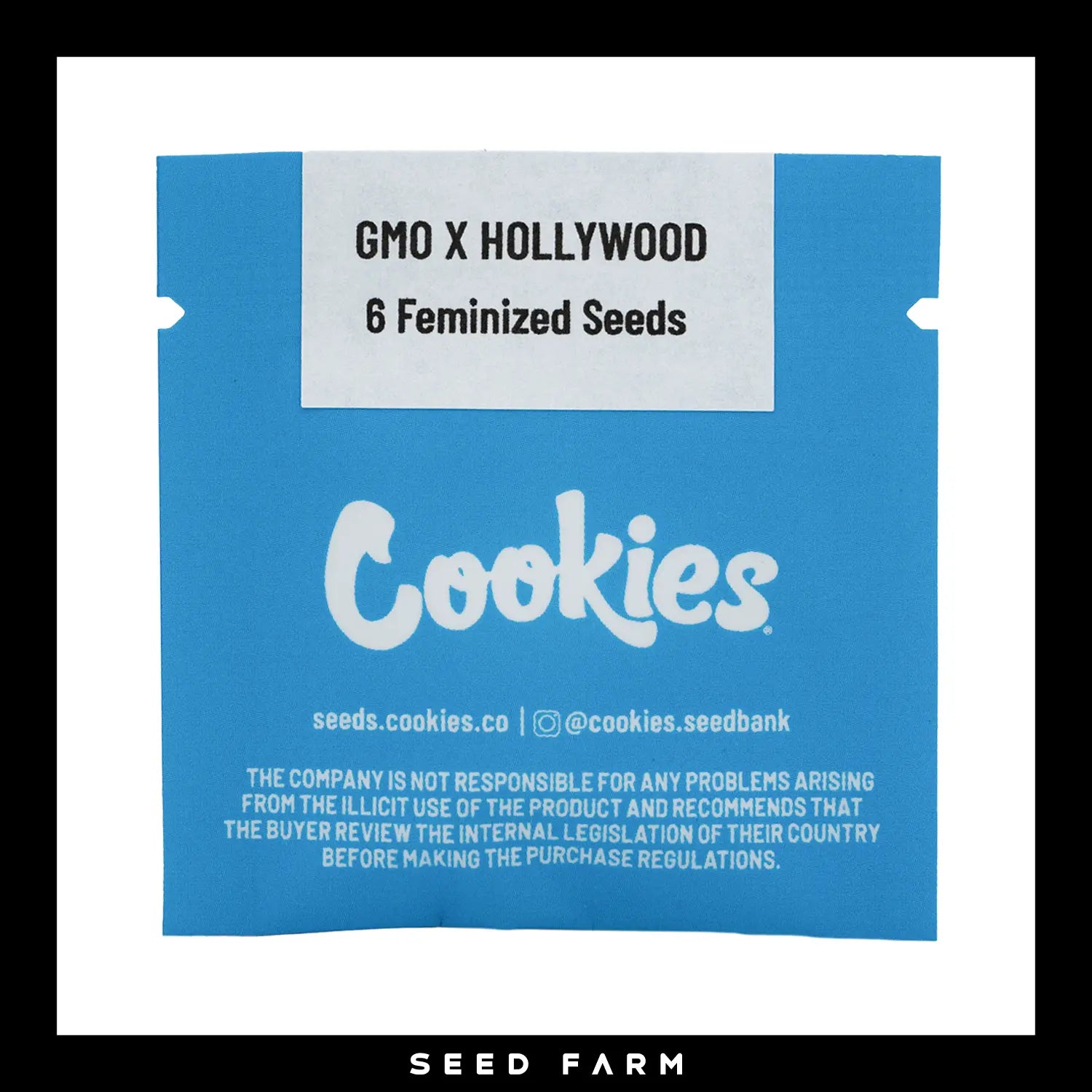 Cookies Hollywood, GMO x Hollywood, feminisierte Cannabis Samen, Vorderansicht