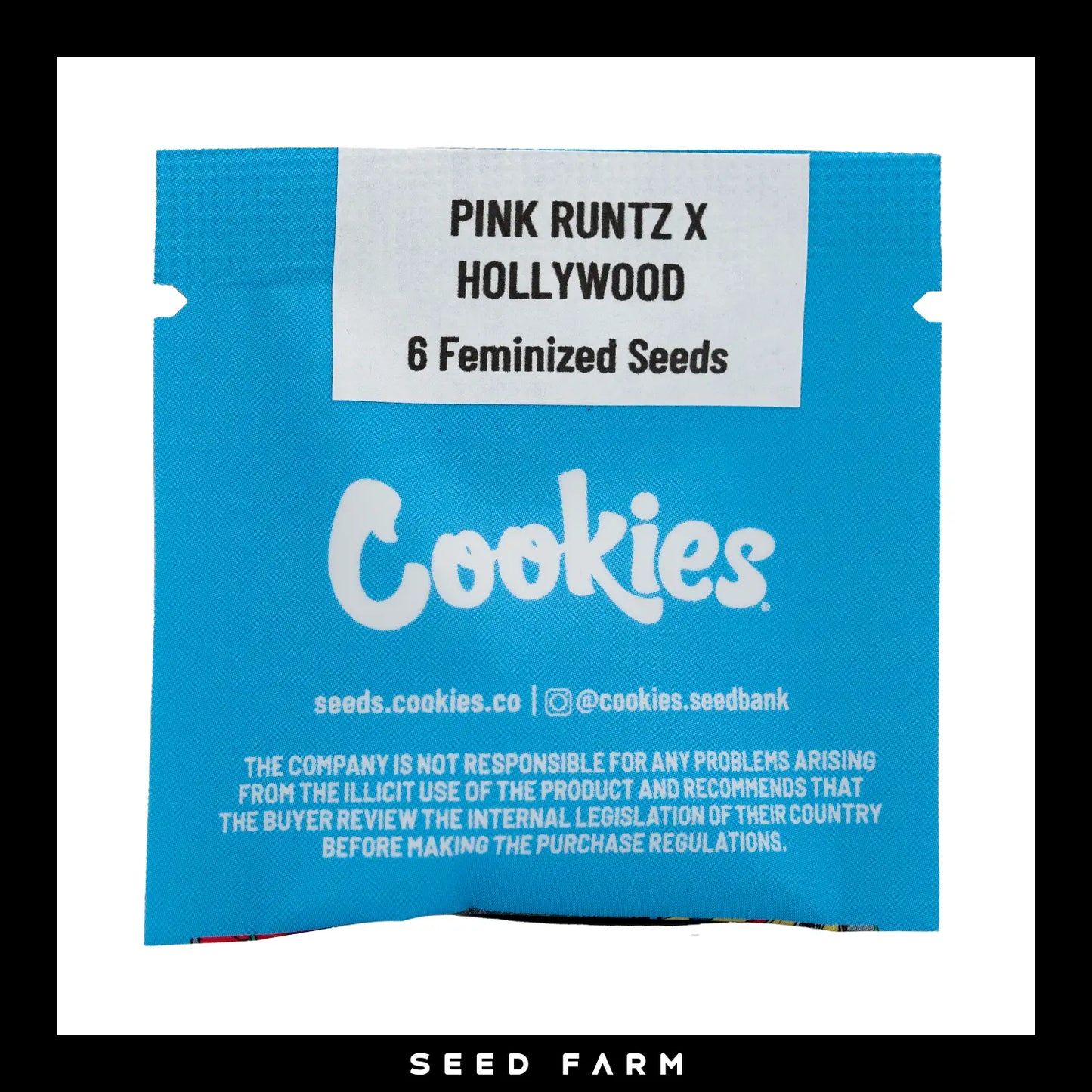 Cookies Hollywood, Pink Runtz x Hollywood, feminisierte Cannabis Samen, 6 Stück, Vorderansicht