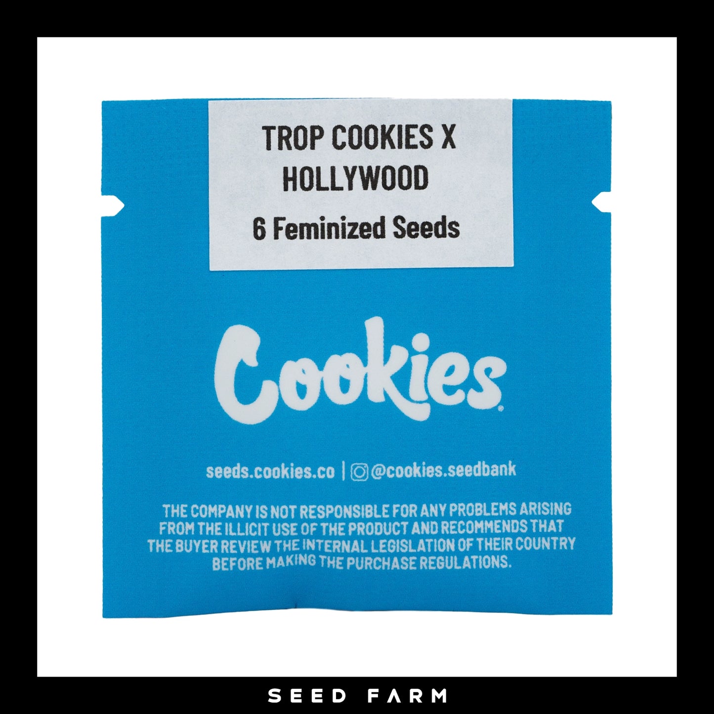 Cookies Hollywood, Trop Cookies x Hollywood, feminisierte Cannabis Samen, 6 Stück, Vorderansicht