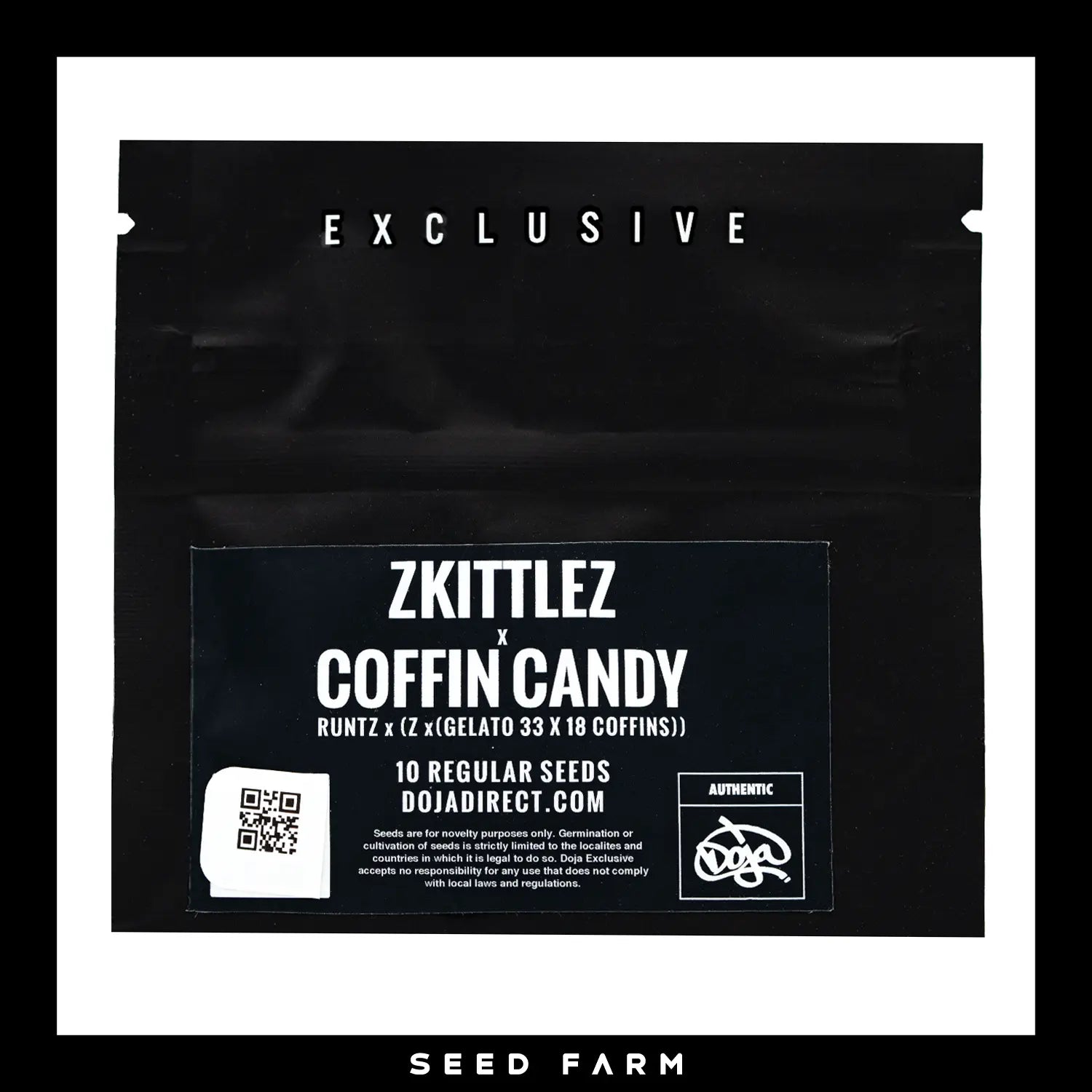 Doja x Duke of Erb, Zkittles x Coffin Candy, Regular Cannabis Samen, 10 Stück, Rückansicht