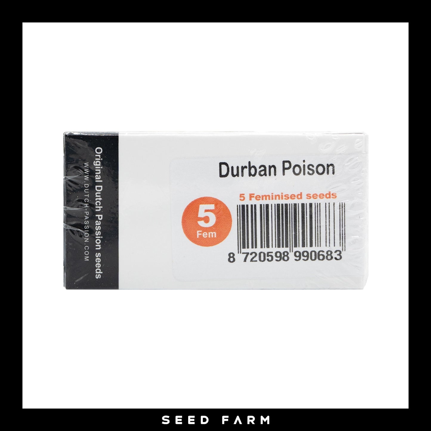 Dutch Passion, Durban Poison, feminisierte Cannabis Samen, 5 Stück, Vorderansicht