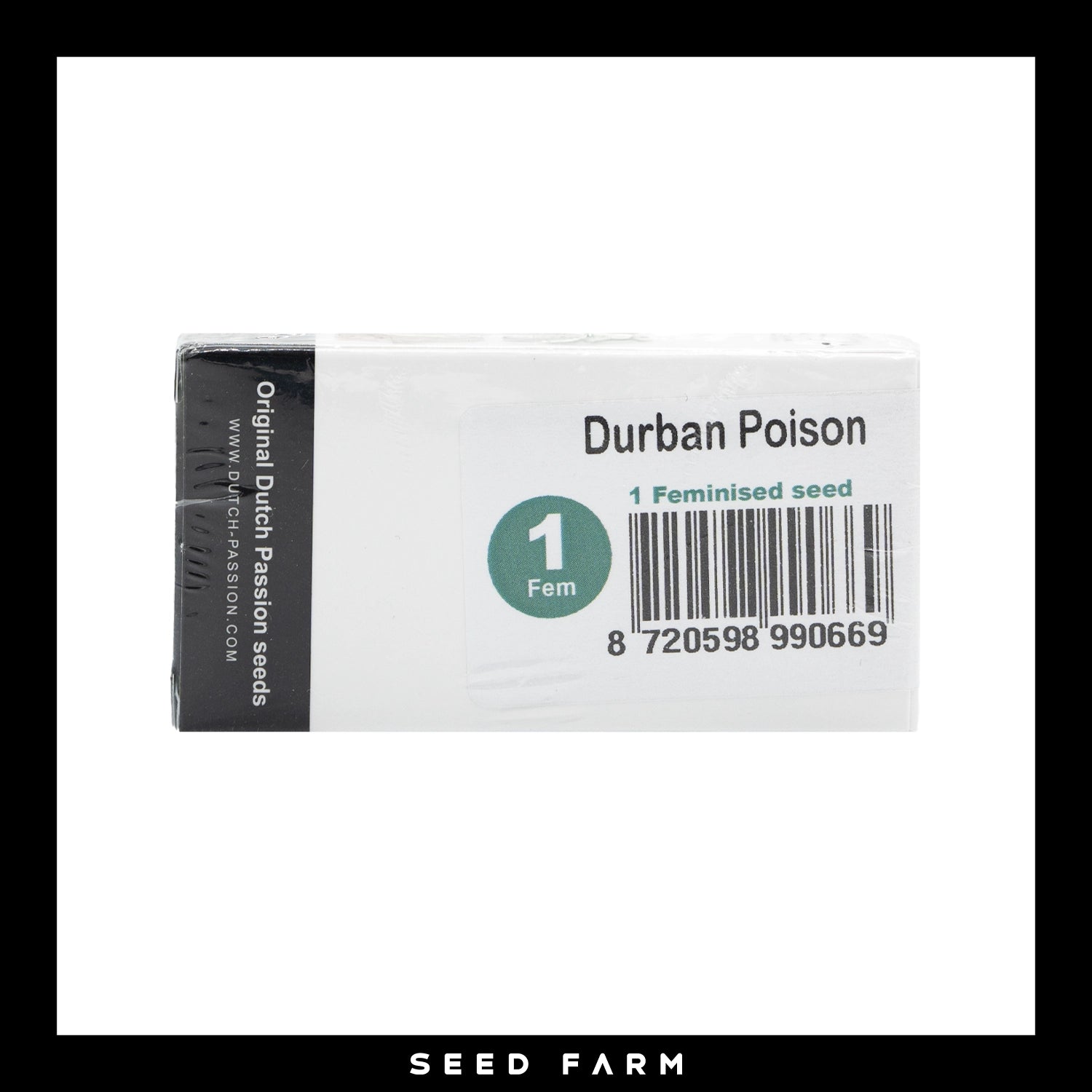 Dutch Passion, Durban Poison, feminisierte Cannabis Samen, 1 Stück, Vorderansicht