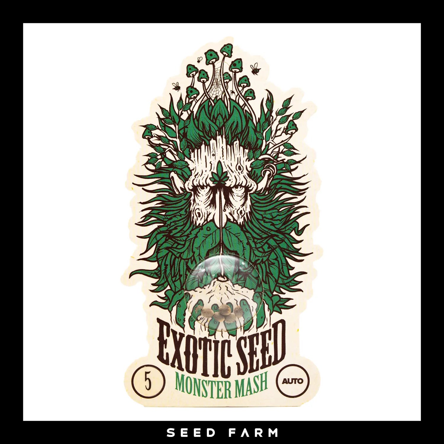 Exotic Seed, Monster Mash, automatische Cannabis Samen, 5 Stück, Vorderansicht