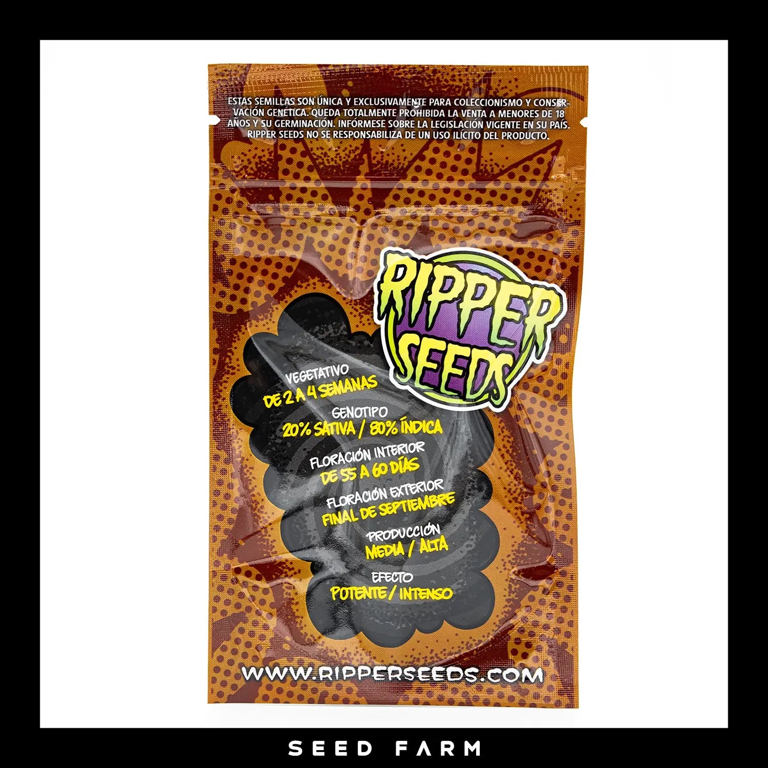 Ripper Seeds, Ripper Badazz, reguläre Cannabis Samen, Rückansicht