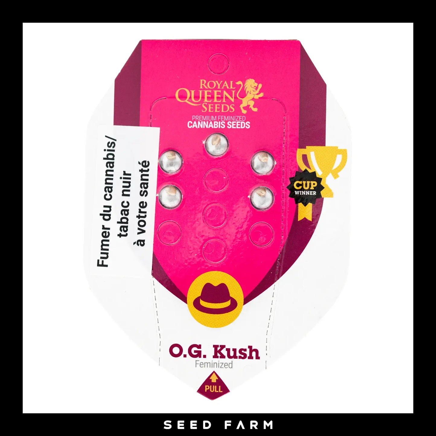 Royal Queen Seeds OG Kush, feminisierte Cannabis Samen, 5 Stück, Vorderansicht
