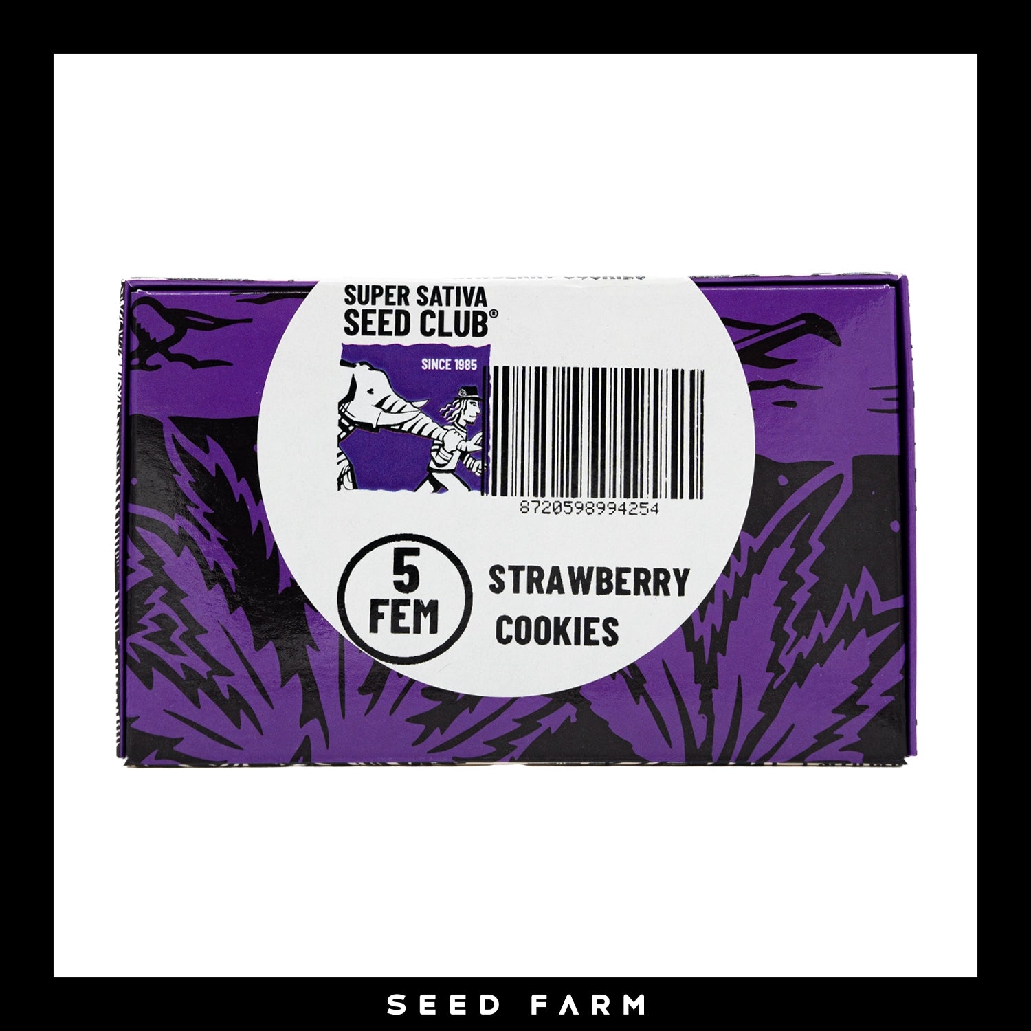 Super Sativa Seed Club, Strawberry Cookies, feminisierte Cannabis Samen, 5 Stück, Rückansicht